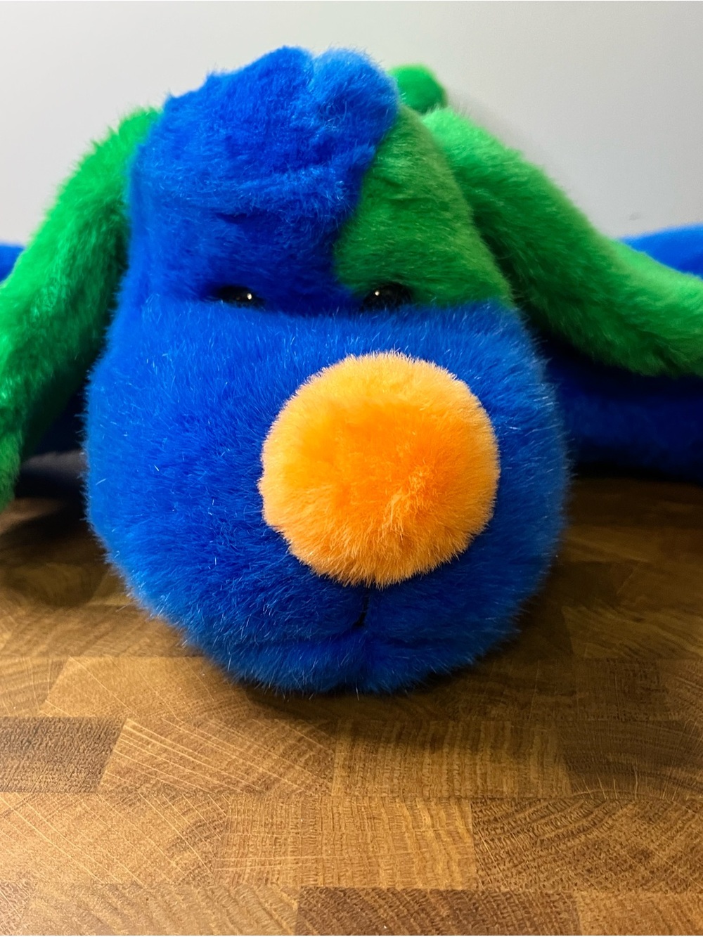 Like NEW - Plush Blue Multi-Color Puppy Stuffed Toy - Kids Plush Friend